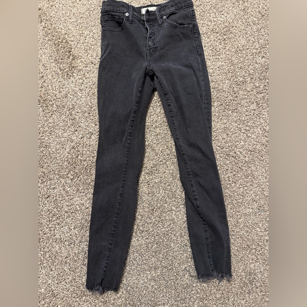 Madewell Black Skinny Button-Fly Jeans
